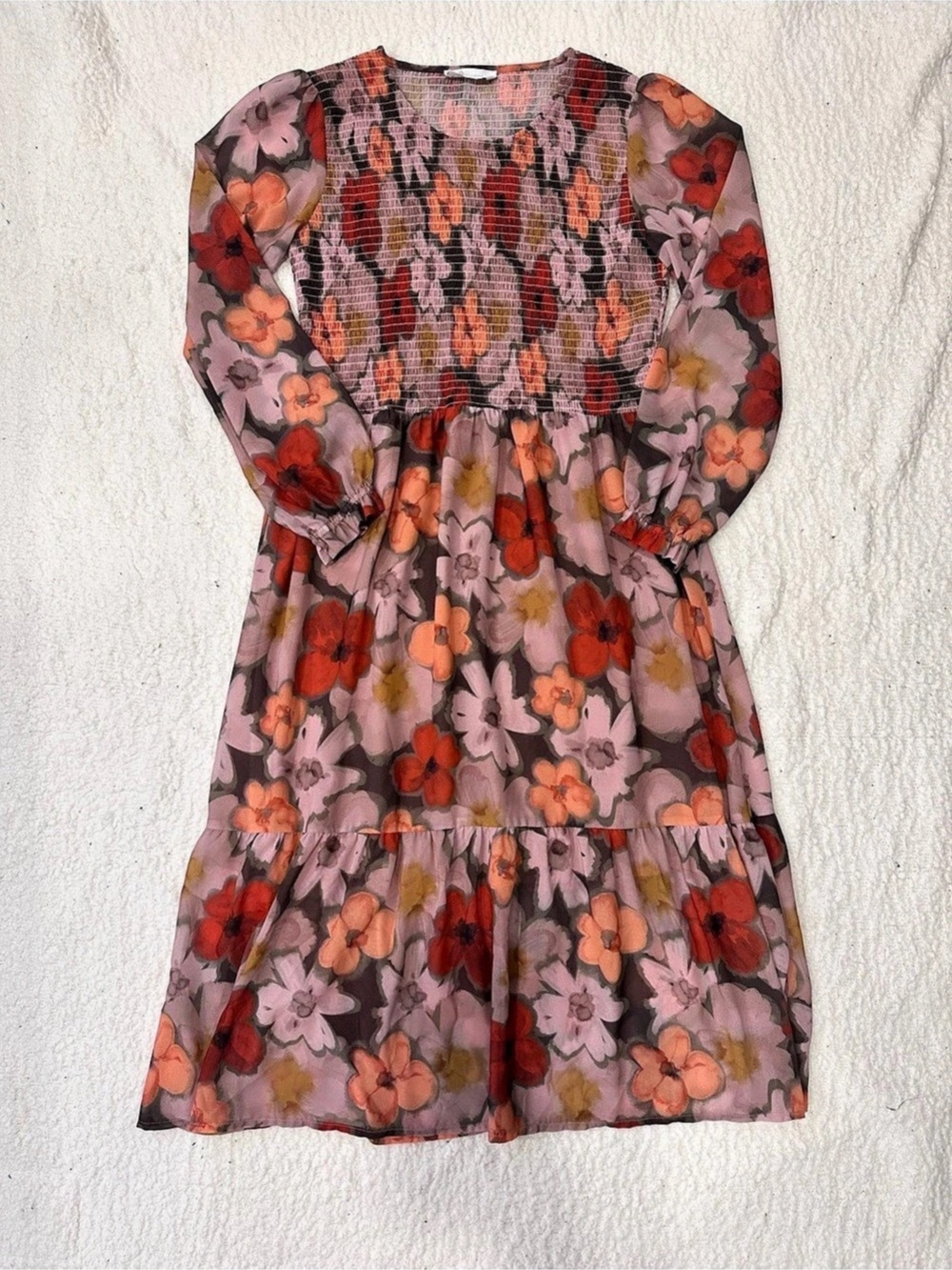The Grace Smocked Midi Dress #C0046